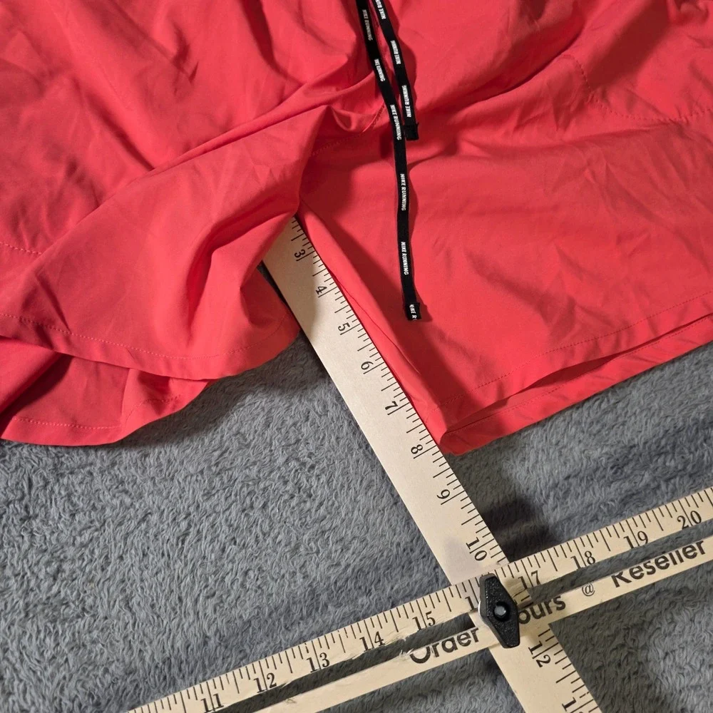Nike Mens XL Running Shorts Hot Pink Dri-FIT Pockets Drawstring Reflective Swosh